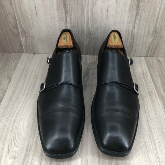 Johnston & Murphy Monk Strap Shoes Mens 12M Black Leather Buckle Dress Shoes main image 9